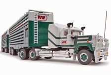 MACK SUPERLINER ROAD TRAIN CATTLE TRUCK with 2 TRAILERS  (RTA livery)