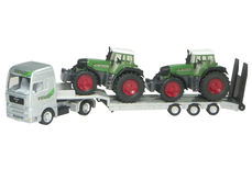 MAN SEMI LOW LOADER  with 2 FENDT TRACTORS