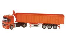 MERCEDES BENZ ACTROS 1840 SEMI TIP TRUCK with TELE HOIST