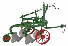 OLIVER 2 FURROW MOULDBOARD PLOUGH on Steels   High Detail