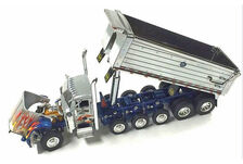 PETERBILT 379 HEAVY DUTY TIPPER silver and blue