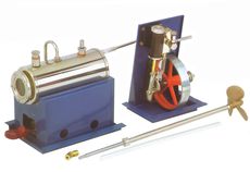 WILESCO STEAM BOILER/ENGINE 155cc Double Acting with Propeller