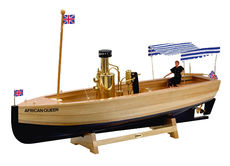 WILESCO STEAM LAUNCH  'AFRICAN QUEEN'  (beautiful working model)