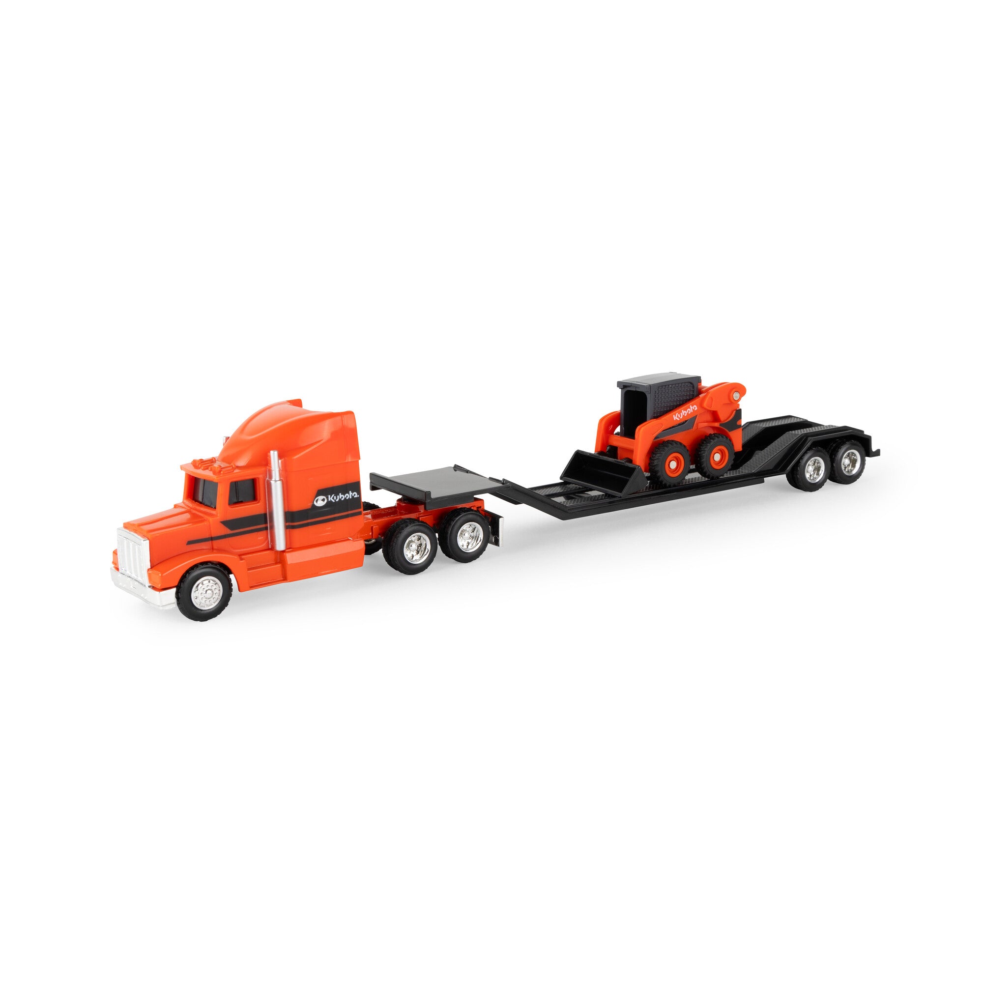 Kubota Semi Truck, Flat Bed Trailer & Machine