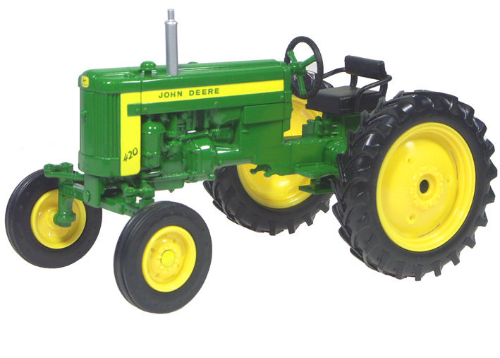 John Deere 420 tractor with wide front axle