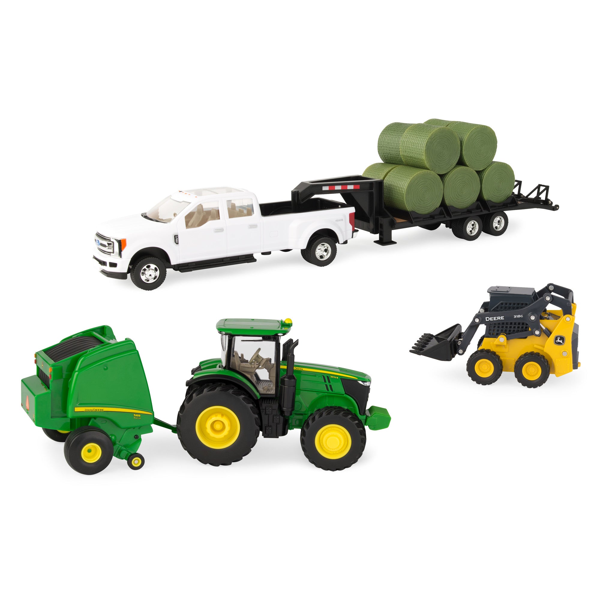 John Deere Round Bale Haying Set