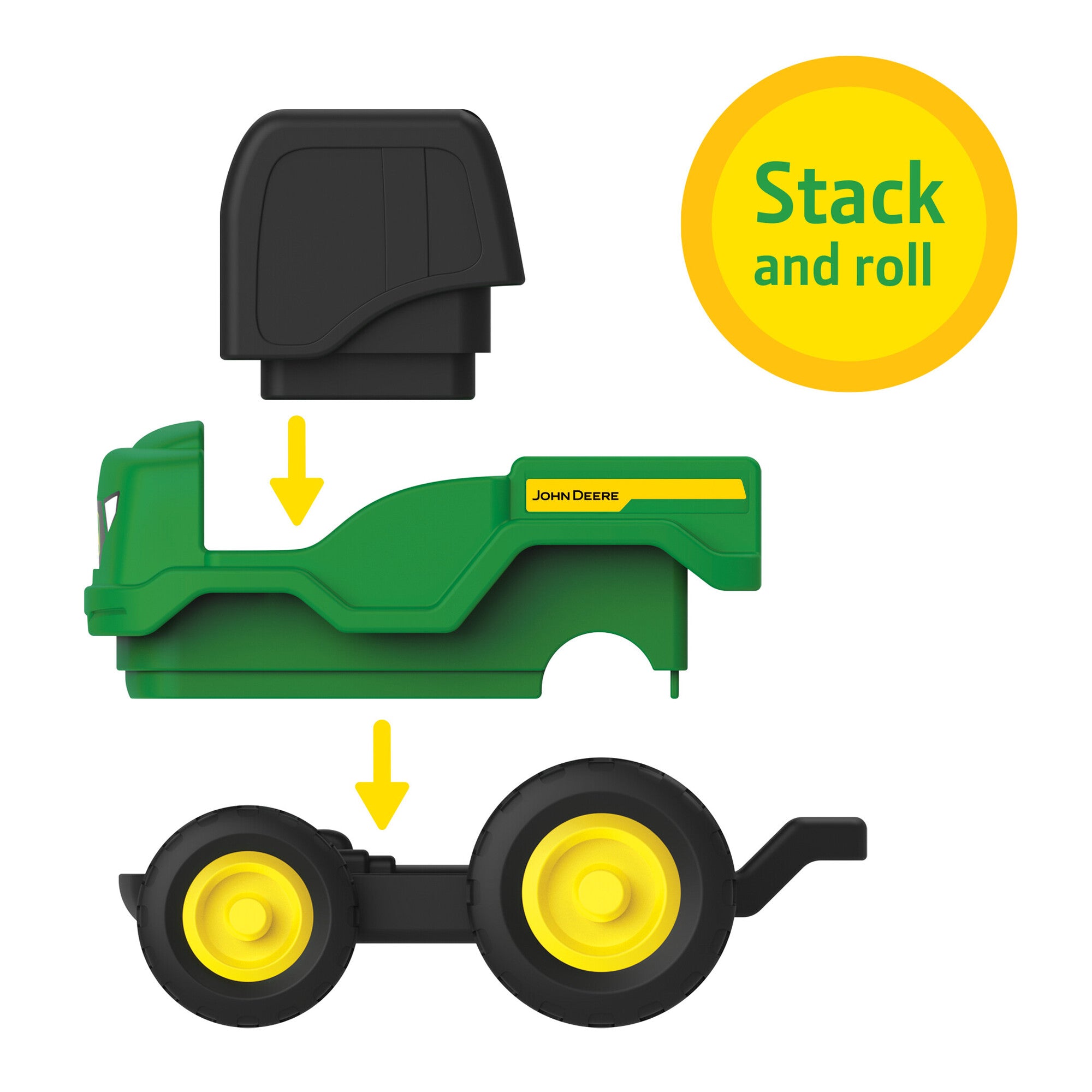 John Deere Build-a-Buddy Stacker Chicken 10pc Set
