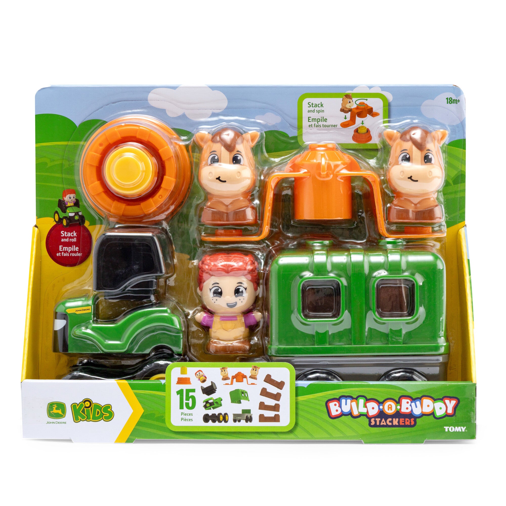 John Deere Build-a-Buddy Stacker Horses 15pc Set
