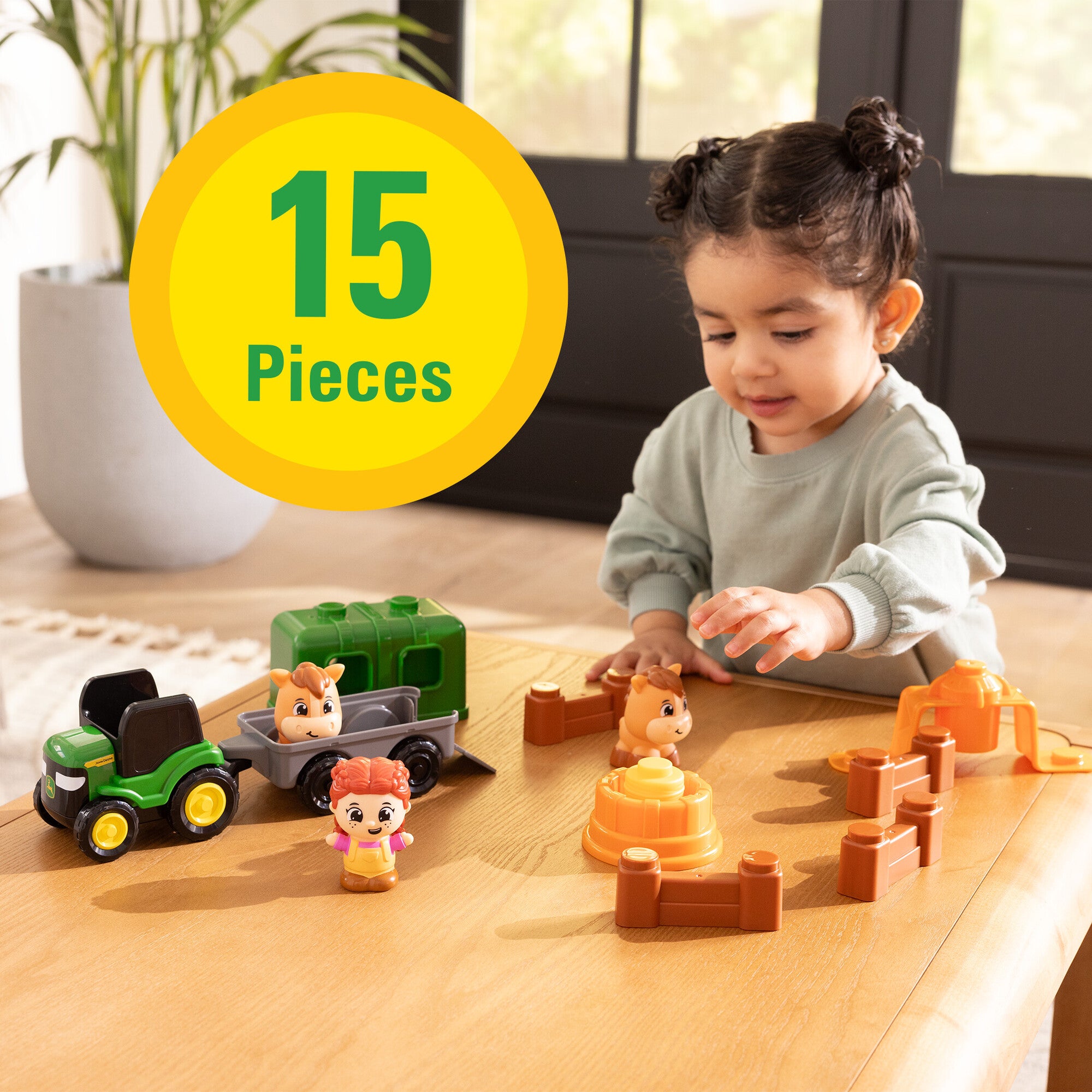 John Deere Build-a-Buddy Stacker Horses 15pc Set