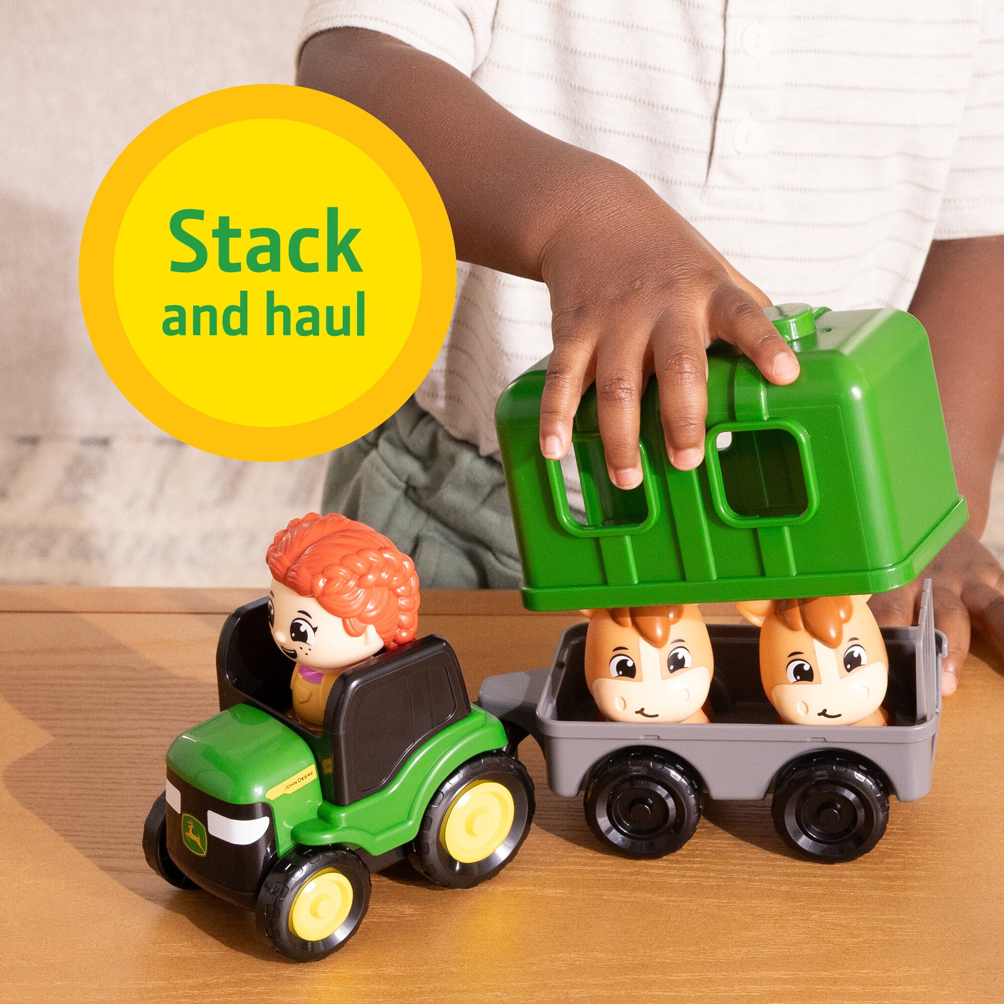 John Deere Build-a-Buddy Stacker Horses 15pc Set