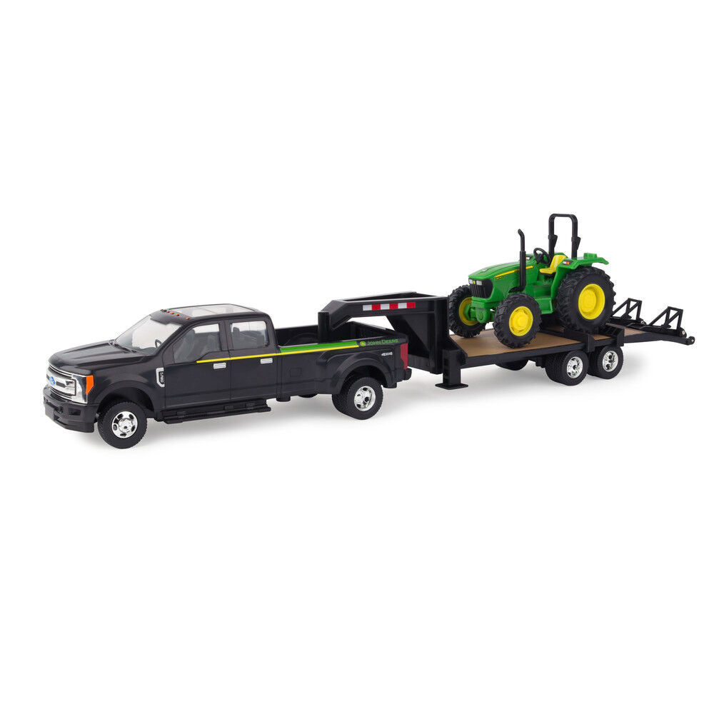 5075E tractor, Ford F350 and trailer