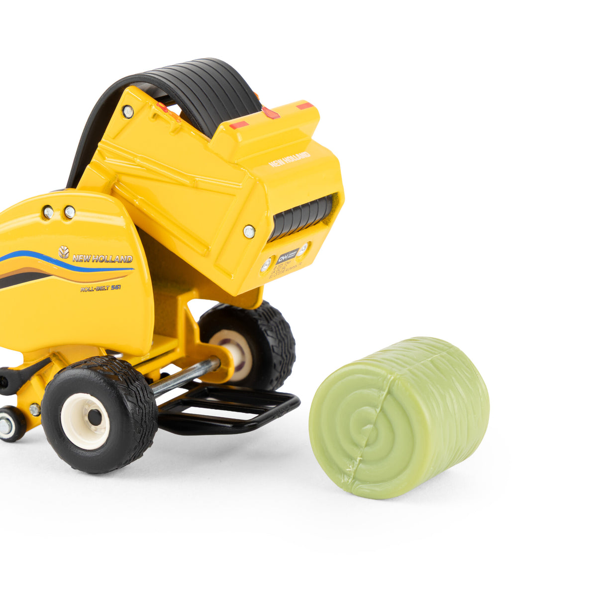 New Holland Haying Set with T7.230 Tractor, 313 PLUS Discbine, 561 Roll-Belt Round Baler, Hay Rake & 6 Round Bales