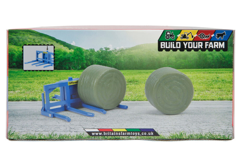 Britains fleming double round bale forks