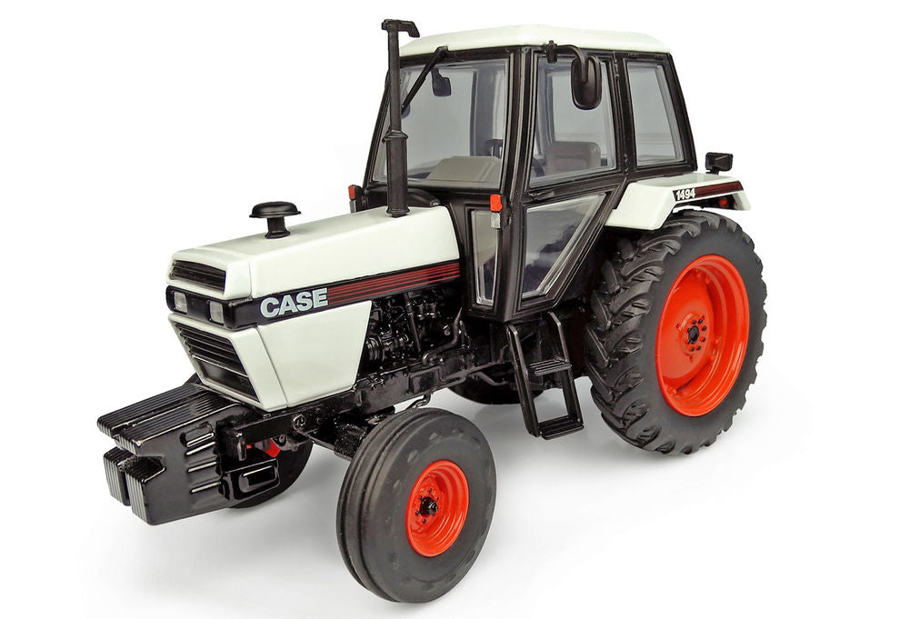 Case 1494 tractor with cab  (white/black)