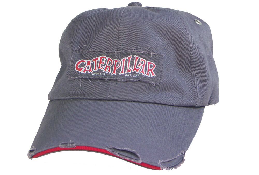 Caterpillar peaked cap, brown, with vintage Caterpillar logo