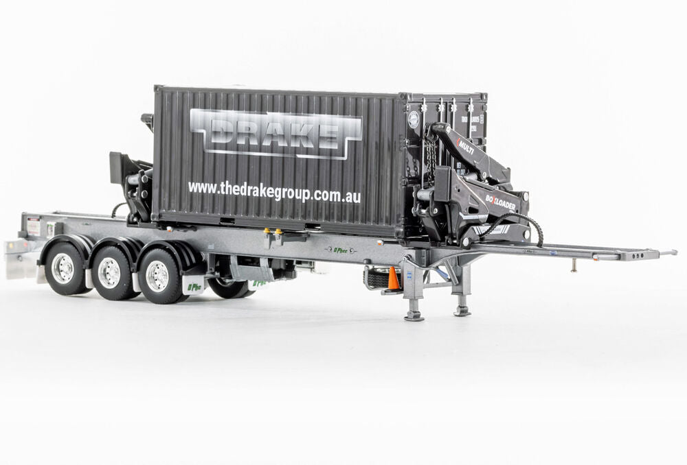 Drake o-phee box container side loader (silver) with container