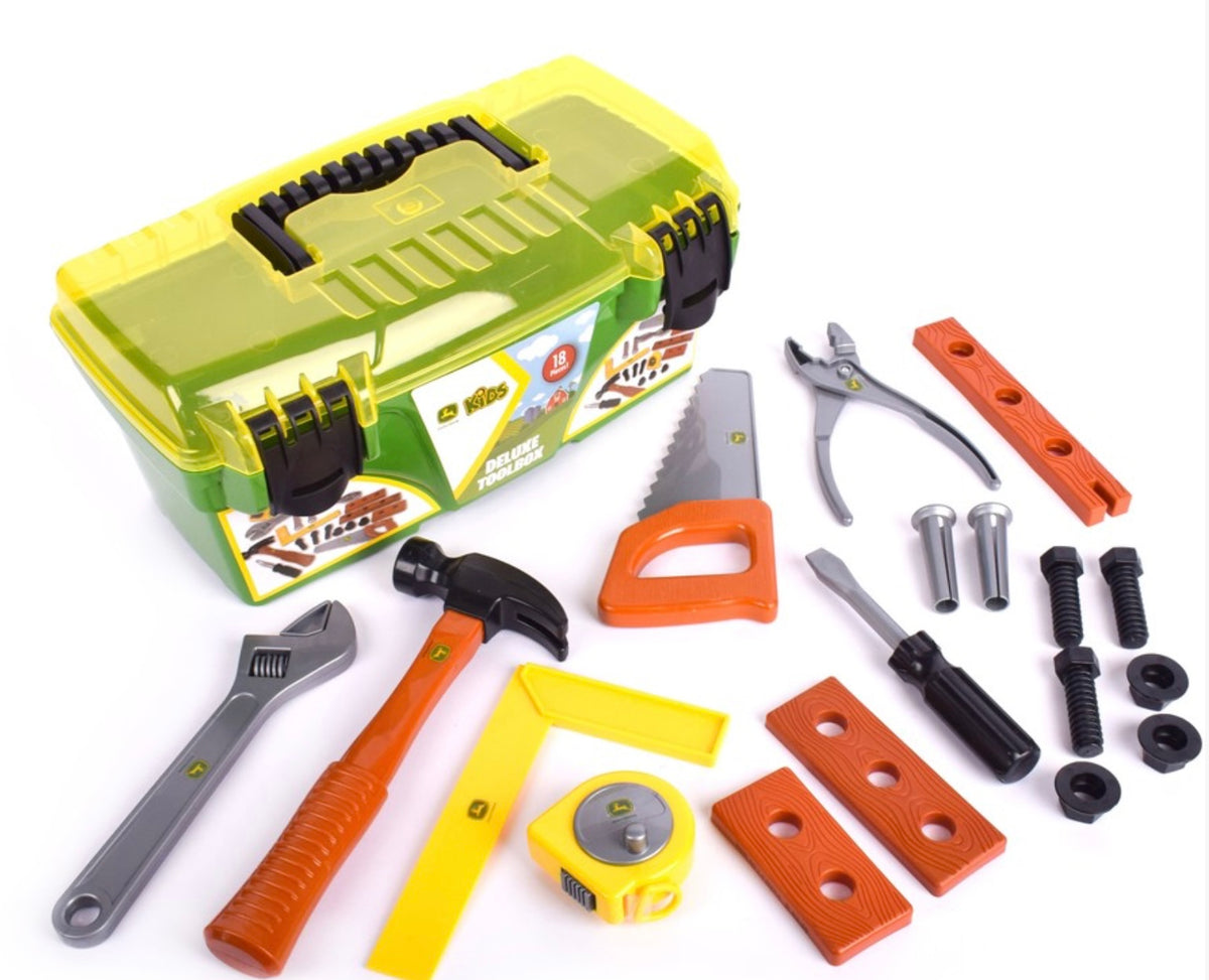 John Deere Deluxe Tool Box with Tools