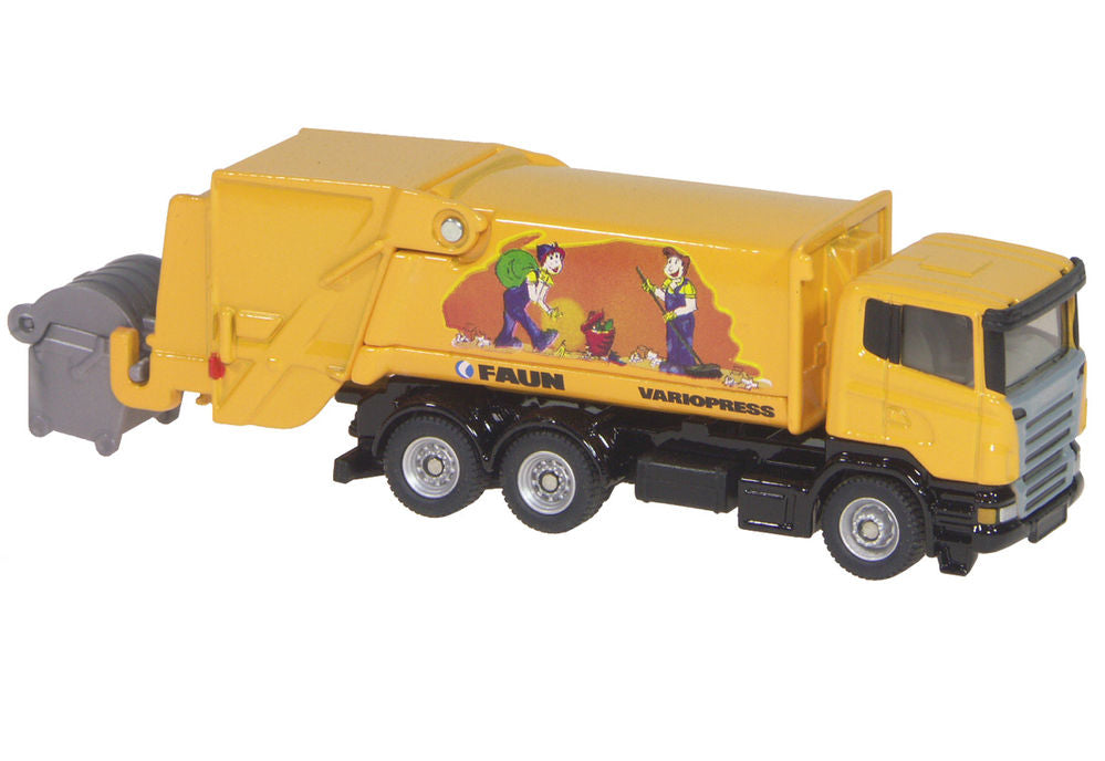Scania garbage truck with skip bin