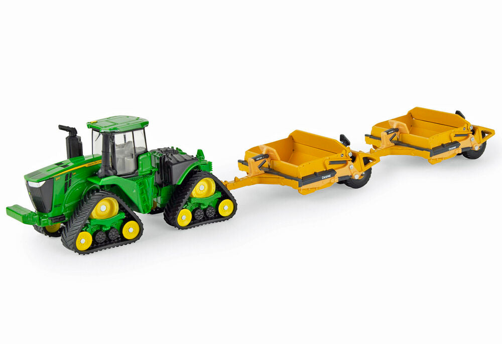 John Deere 9RX 590 tractor with two 1812D scrapers