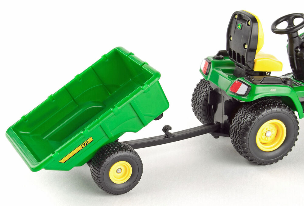 John Deere X758 lawn tractor (ride on mower) w/ blade & trailer   big farm series