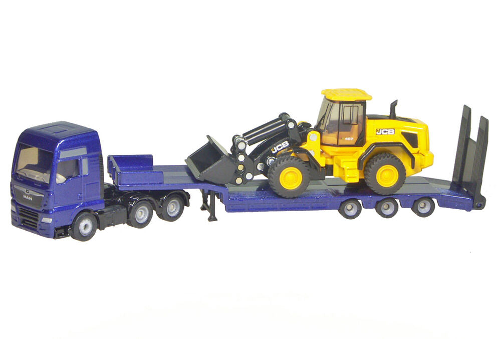 Man tgx xxl low loader with JCB wheel loader