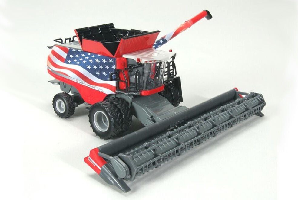 Massey Ferguson 9565 header special 2015 american flag wrap edition