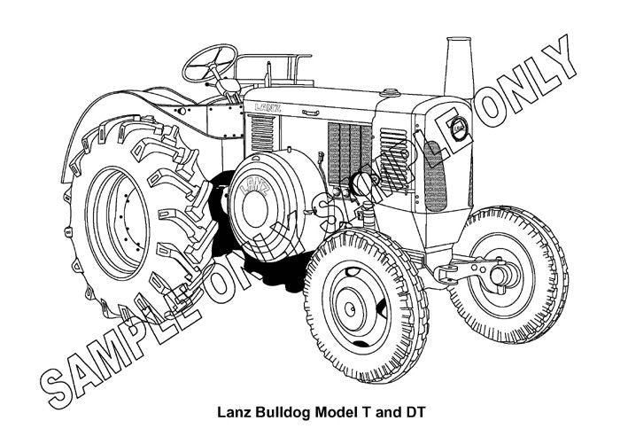 Murray Parker sketch (mounted) - lanz bulldog dt tractor