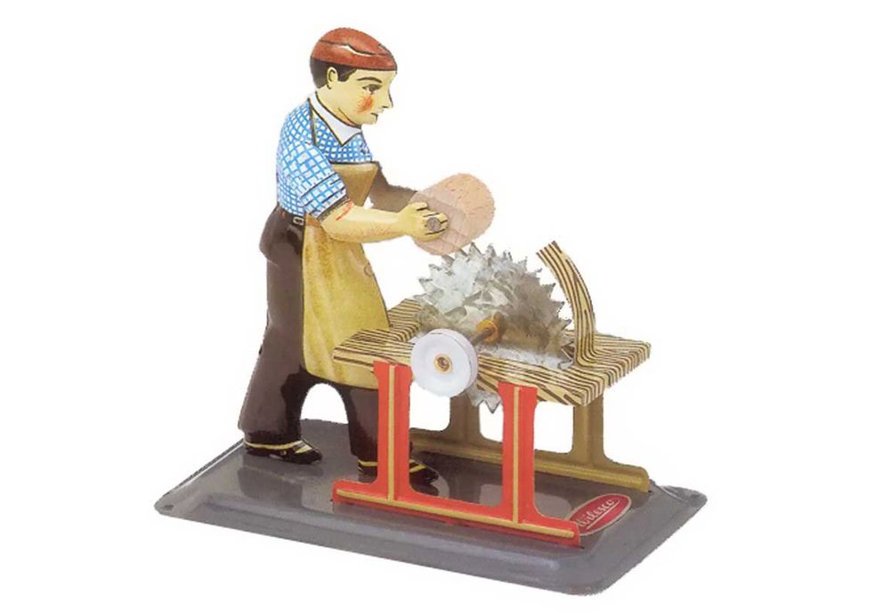 Wilesco sawbench with man