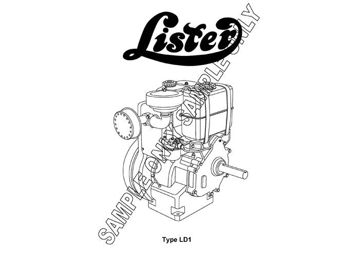 Murray Parker sketch (mounted) - lister type LD1 engine