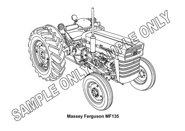 Murray Parker sketch (mounted) - Massey Ferguson 135 tractor