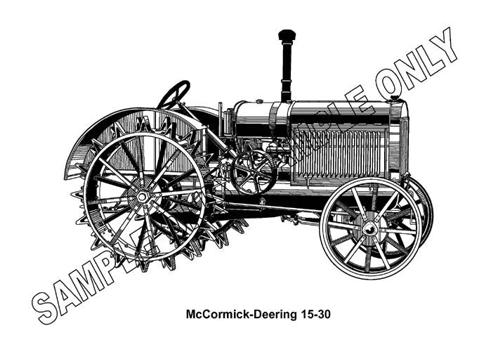 Murray Parker sketch (mounted) - McCormick deering 15-30 tractor