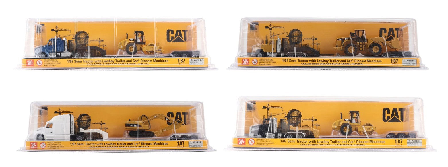 Caterpillar Semi Truck with Lowboy Trailer & Caterpillar Machine - Version2