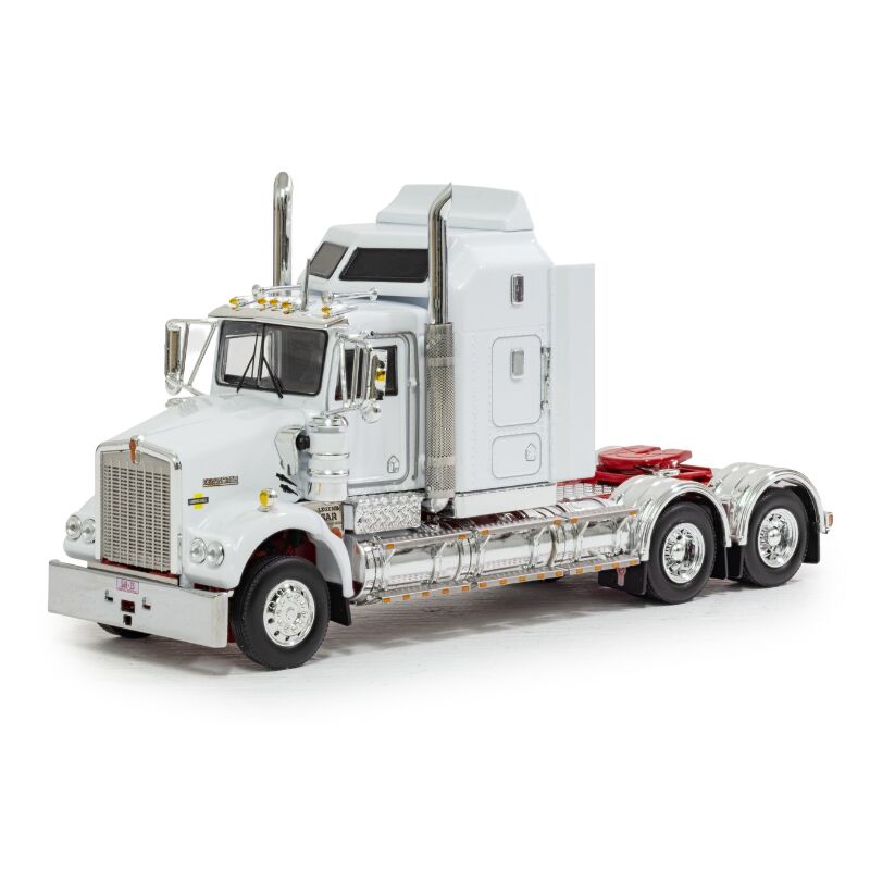White legend sar Kenworth red chassis