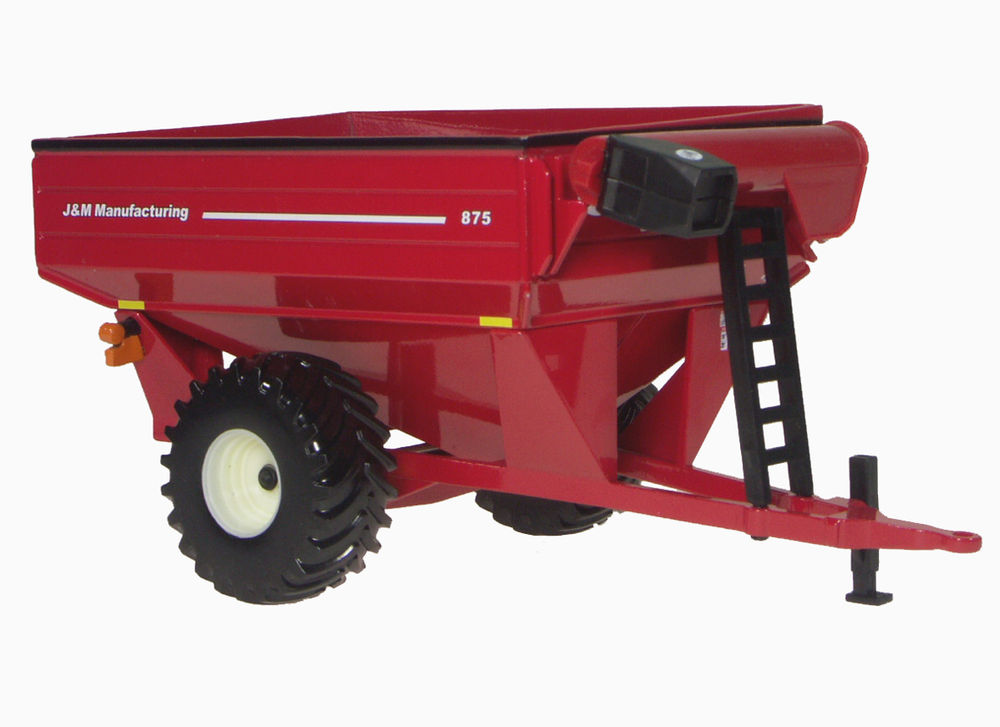 J & M GRAIN CHASER BIN with HINGE UP AUGER (RED) Collector Models