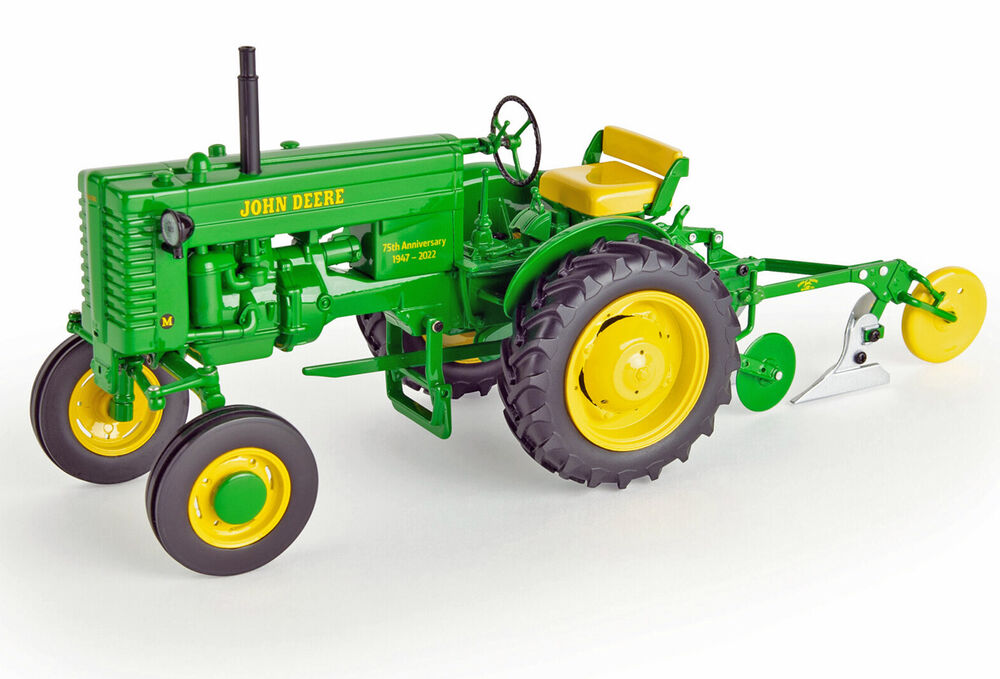 JOHN DEERE MODEL M TRACTOR with 2 furrow plough 75th Anniversary