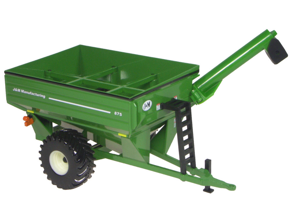 J & M GRAIN CHASER BIN with HINGE UP AUGER (GREEN) Collector Models