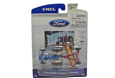 5000 TRACTOR with NEW HOLLAND ROLLER BAR HAY RAKE