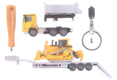 MERCEDES BENZ ACTROS TRUCK with CAT DOZER (key ring)