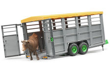 BRUDER LIVESTOCK TRAILER with COW