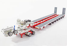 DRAKE 7x8 STEERABLE TRAILER with 2x8 DOLLY   white/red