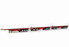 FREIGHTER FLAT BED ROAD TRAIN TRAILER SET (3 trailers + 2 dollys)
