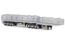 FREIGHTER MaxiTRANS B-DOUBLE FLAT TOP TRAILER SET (white/black)