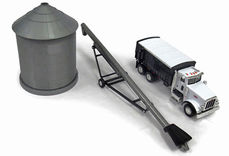 GRAIN SILO AUGER and PETERBILT GRAIN TRUCK SET