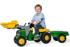 JD Classic Tractor with Trailer and Loader