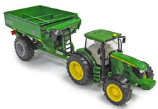 JOHN DEERE 6210R TRACTOR with GRAIN CHASER BIN plastic BIG FARM Series