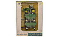 JOHN DEERE 8130 TRACTOR with 2 GRAVITY FEED OUT TRAILERS faded box