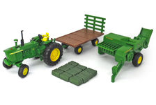 1/32 John Deere 4020 Haying Set with Tractor Baler and Wagon by ERTL 46667 