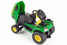 JOHN DEERE X758 LAWN TRACTOR RIDE ON MOWER w BLADE + TRAILER   Big Farm Serie