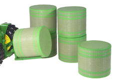 ROUND BALE MOVER with 6 NETWRAPPED BALES