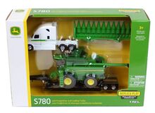 S780 with Freightliner and Lowboy Trailer